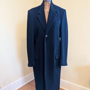 Vintage VERSUS Gianni Versace 38/52 Black Full-Length Wool Coat
